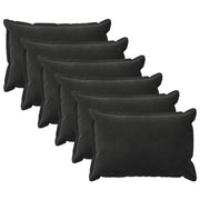 Kussensloop set 6 stuks zwart 40x60 cm fluweel