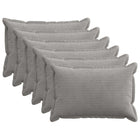 Kussensloop set 6 stuks lichtgrijs corduroy 40x60 cm