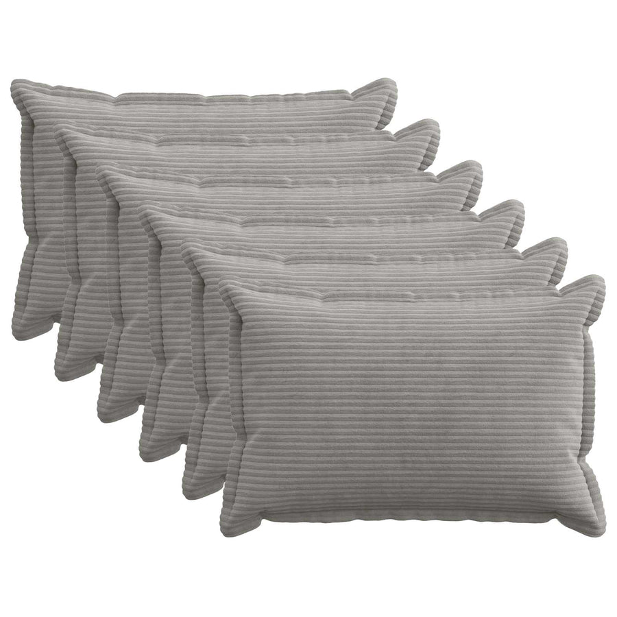 Kussensloop 6 st HOUTEN Lichtgrijs 40 x 60 cm corduroy