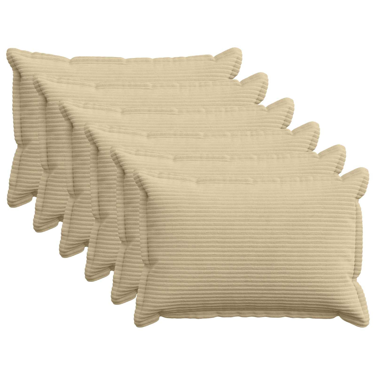 Kussensloop 6 st HOUTEN Lichtgroen Grijs 40 x 60 cm corduroy