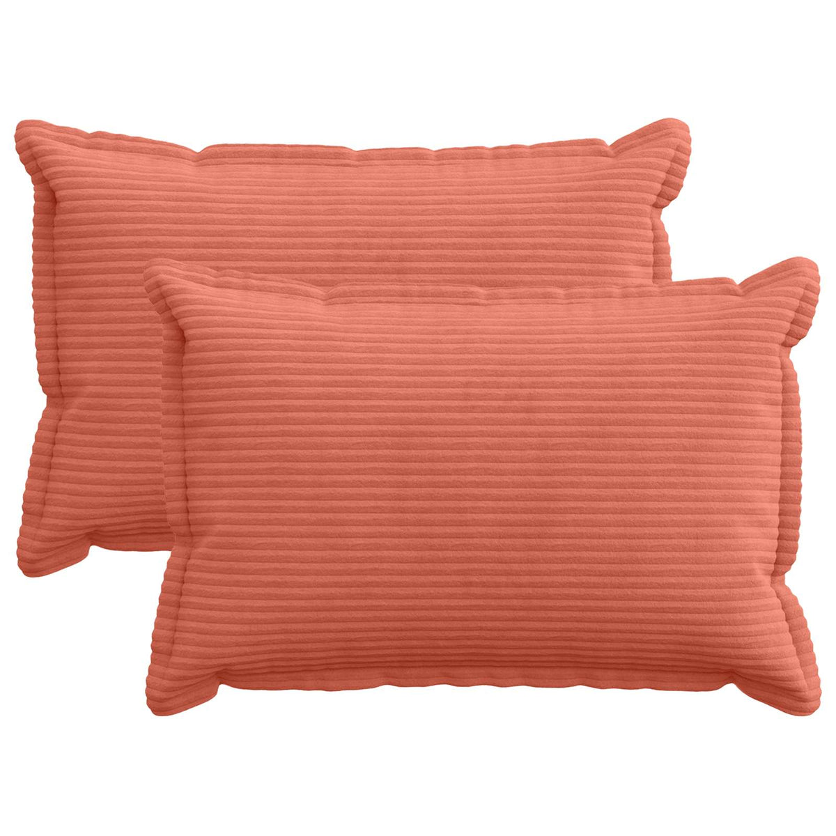 Kussensloop 2 st HOUTEN Rood-oranje 40 x 60 cm corduroy