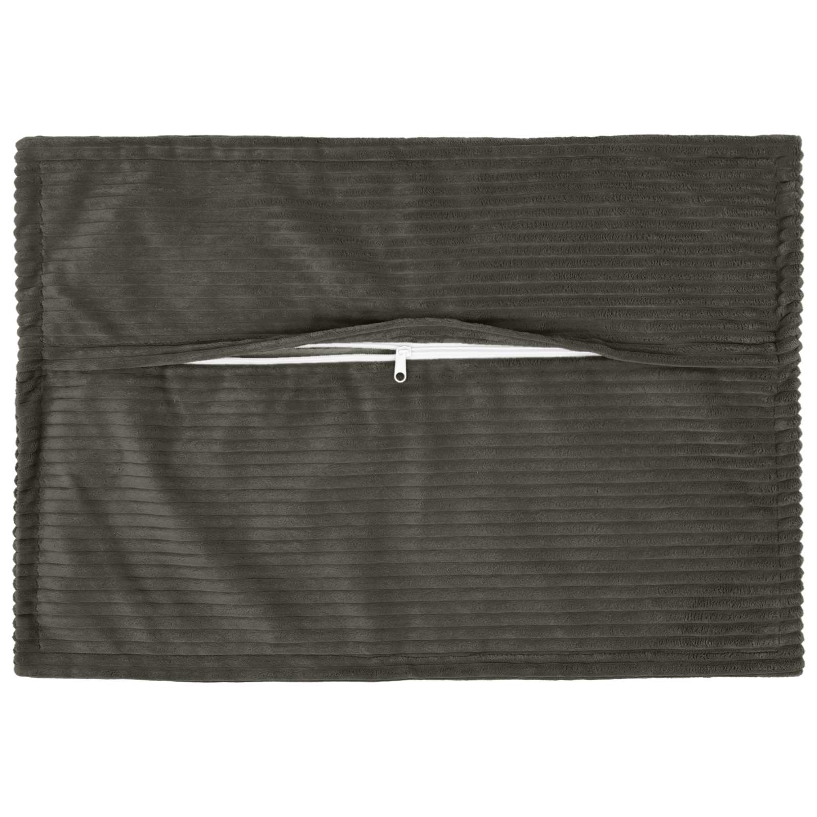 Kussensloop 6 st HOUTEN Antraciet 40 x 60 cm corduroy