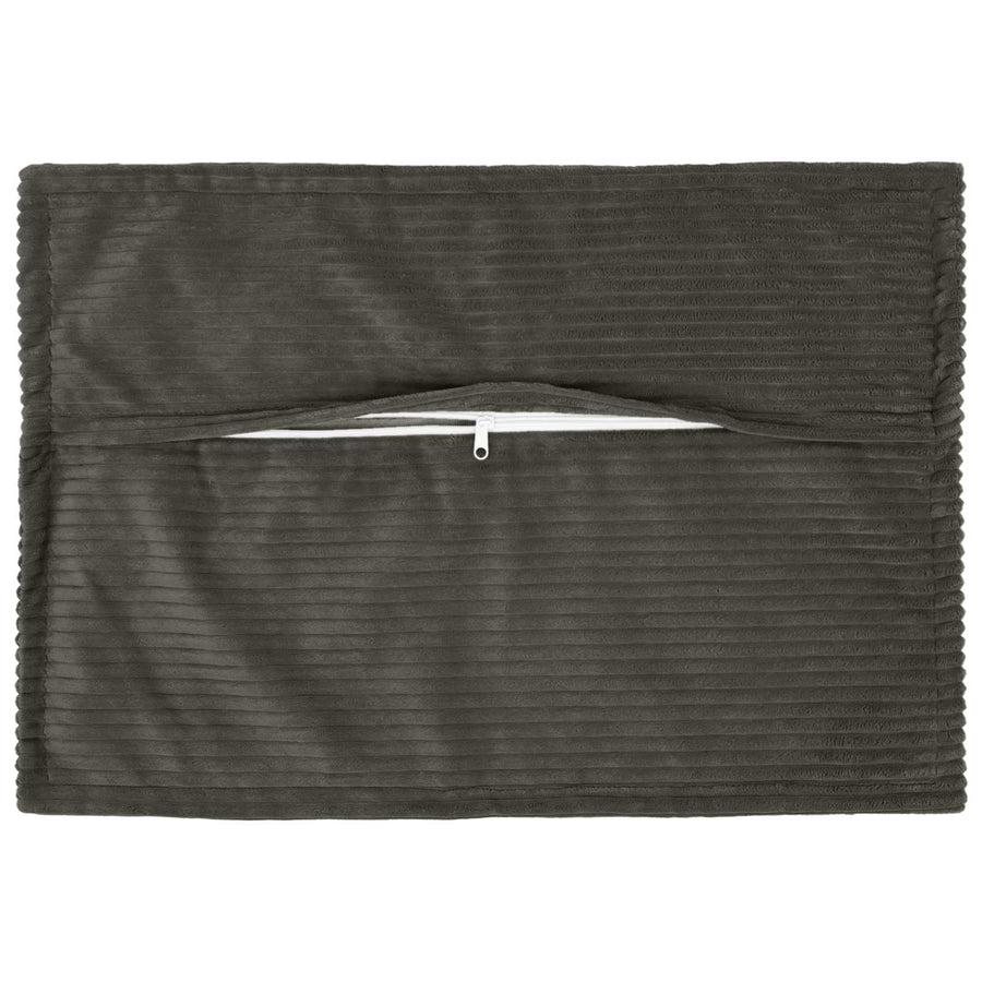 Kussensloop 6 st HOUTEN Antraciet 40 x 60 cm corduroy