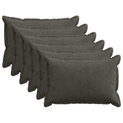Kussensloop 40x60 cm antraciet corduroy set van 6