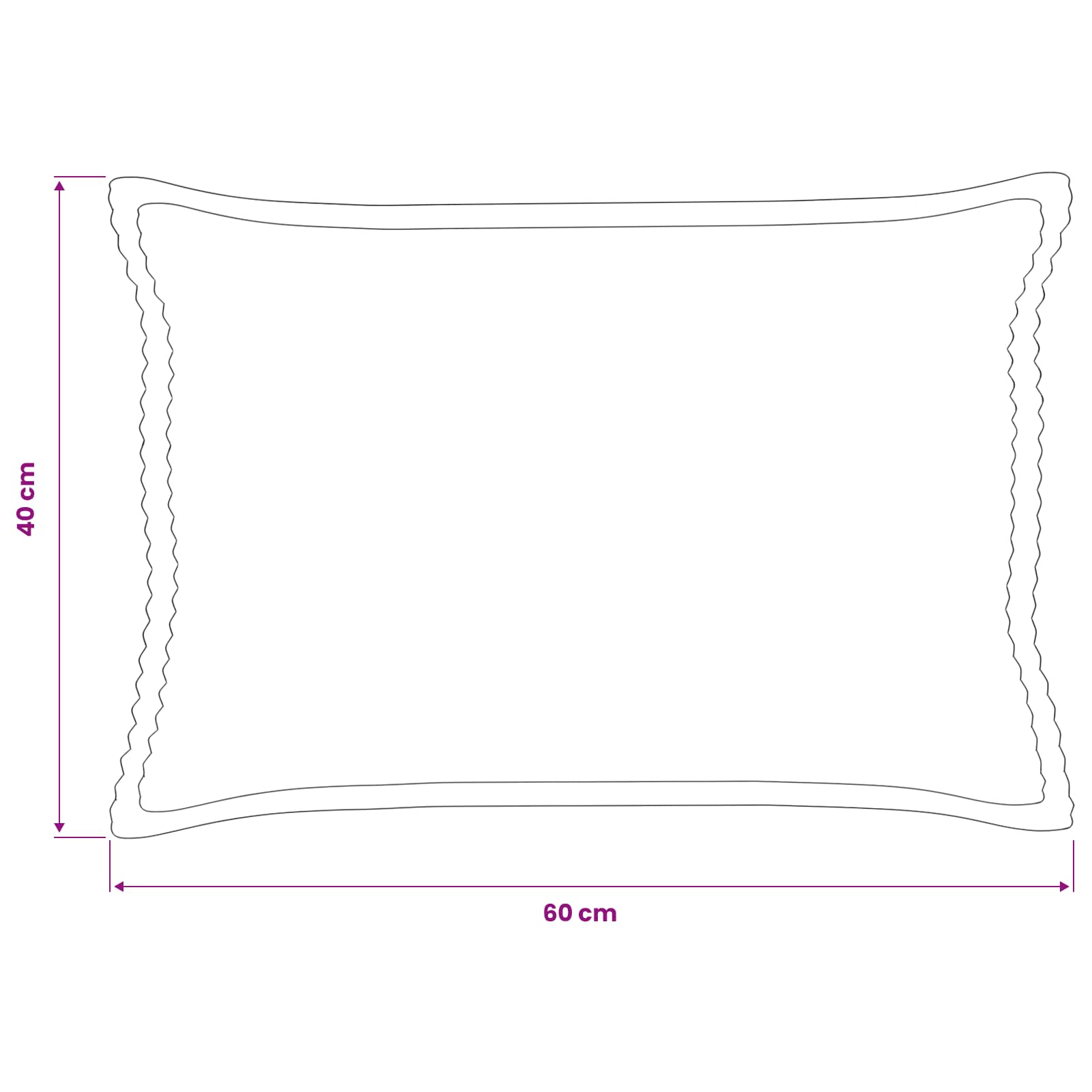 Kussensloop 6 st HOUTEN Antraciet 40 x 60 cm corduroy