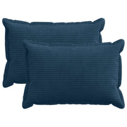 Kussenslopen 2 st marineblauw 40 x 60 cm corduroy