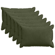 Kussensloop 6 st groen 40 x 60 cm corduroy