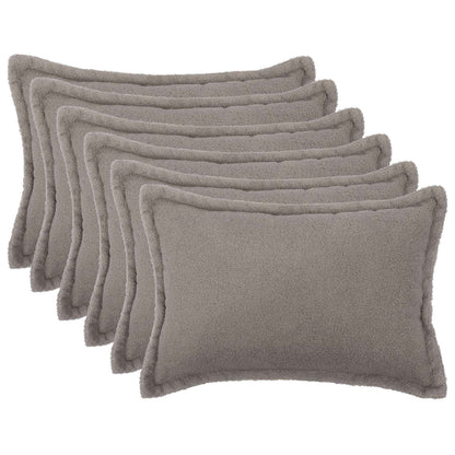 Kussensloop 6 pcs HOUTEN Lichtgrijs 40 x 60 cm Bouclé