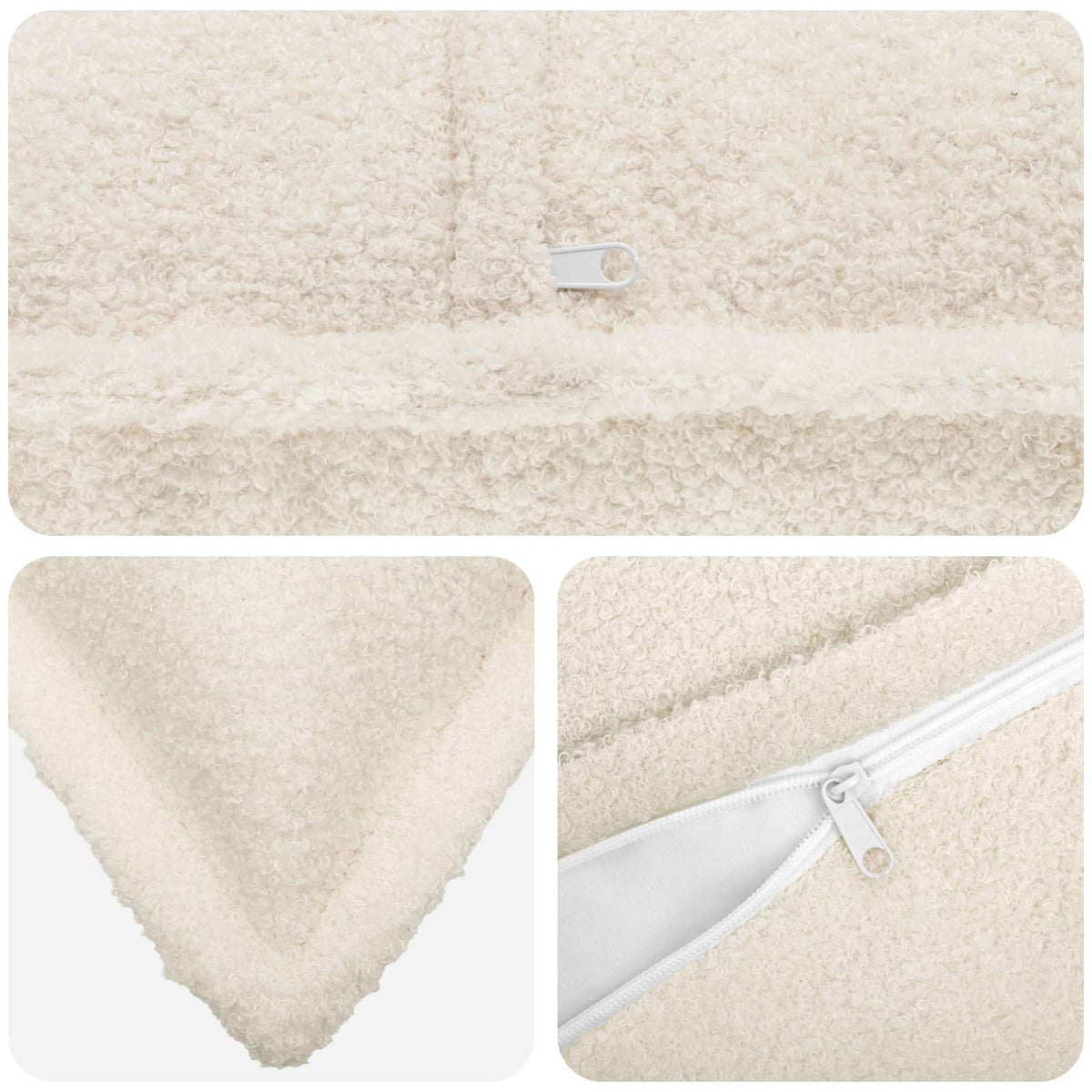 Kussensloop 2 pcs HOUTEN Crèmekleurig 40 x 60 cm Bouclé