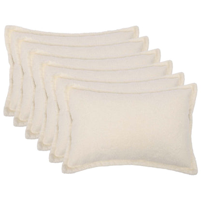 Kussensloop 6 pcs HOUTEN Crèmekleurig 40 x 60 cm Bouclé