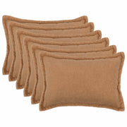 Kussenslopen beige 40x60 cm bouclé set van 6
