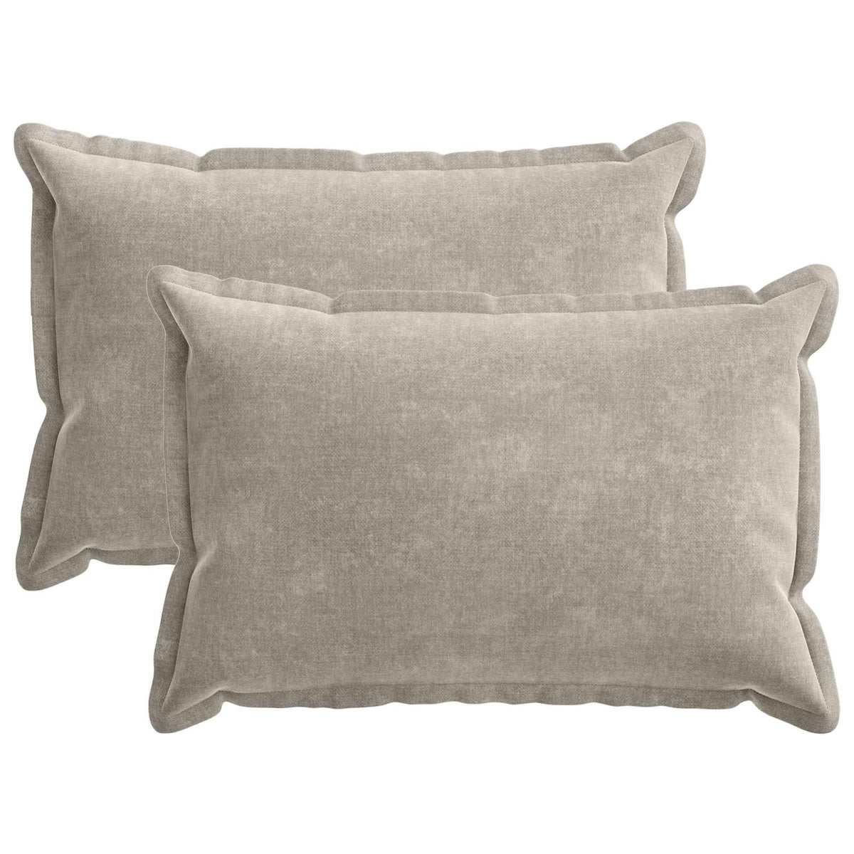 Kussensloop 2 st HOUTEN Lichtgrijs 40 x 60 cm Chenille Stof