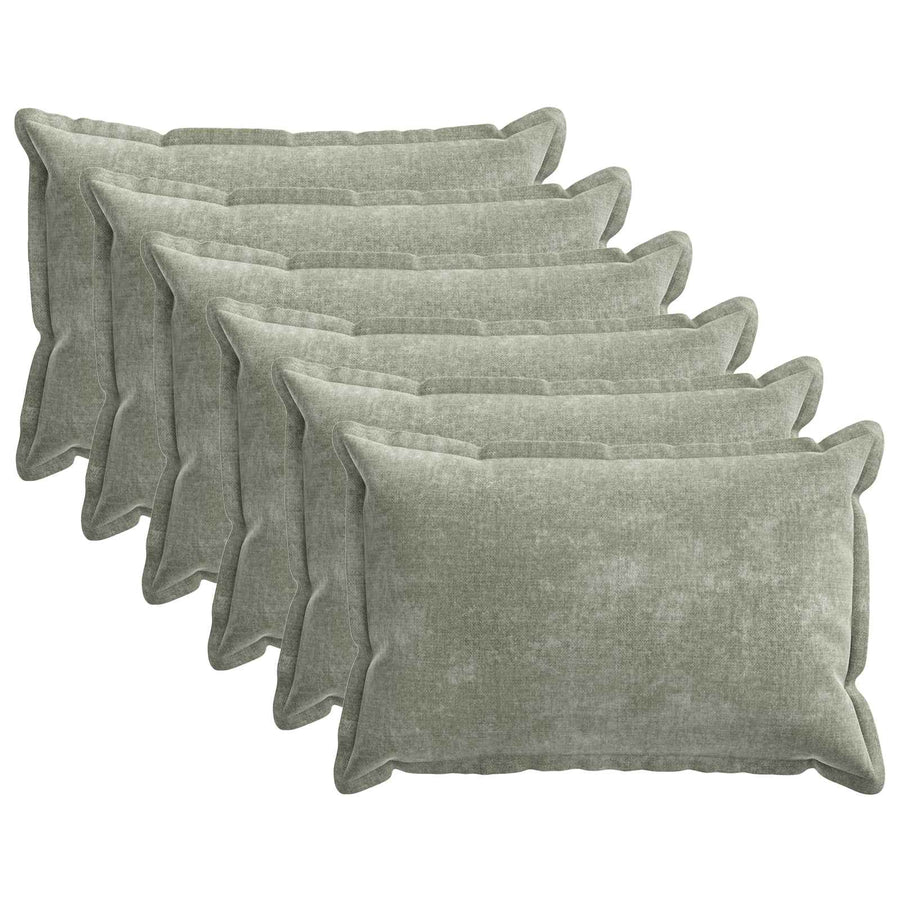 Kussensloop 6 st HOUTEN Groen 40 x 60 cm Chenille Stof