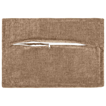 Kussensloop 2 st HOUTEN Bruin 40 x 60 cm Chenille Stof