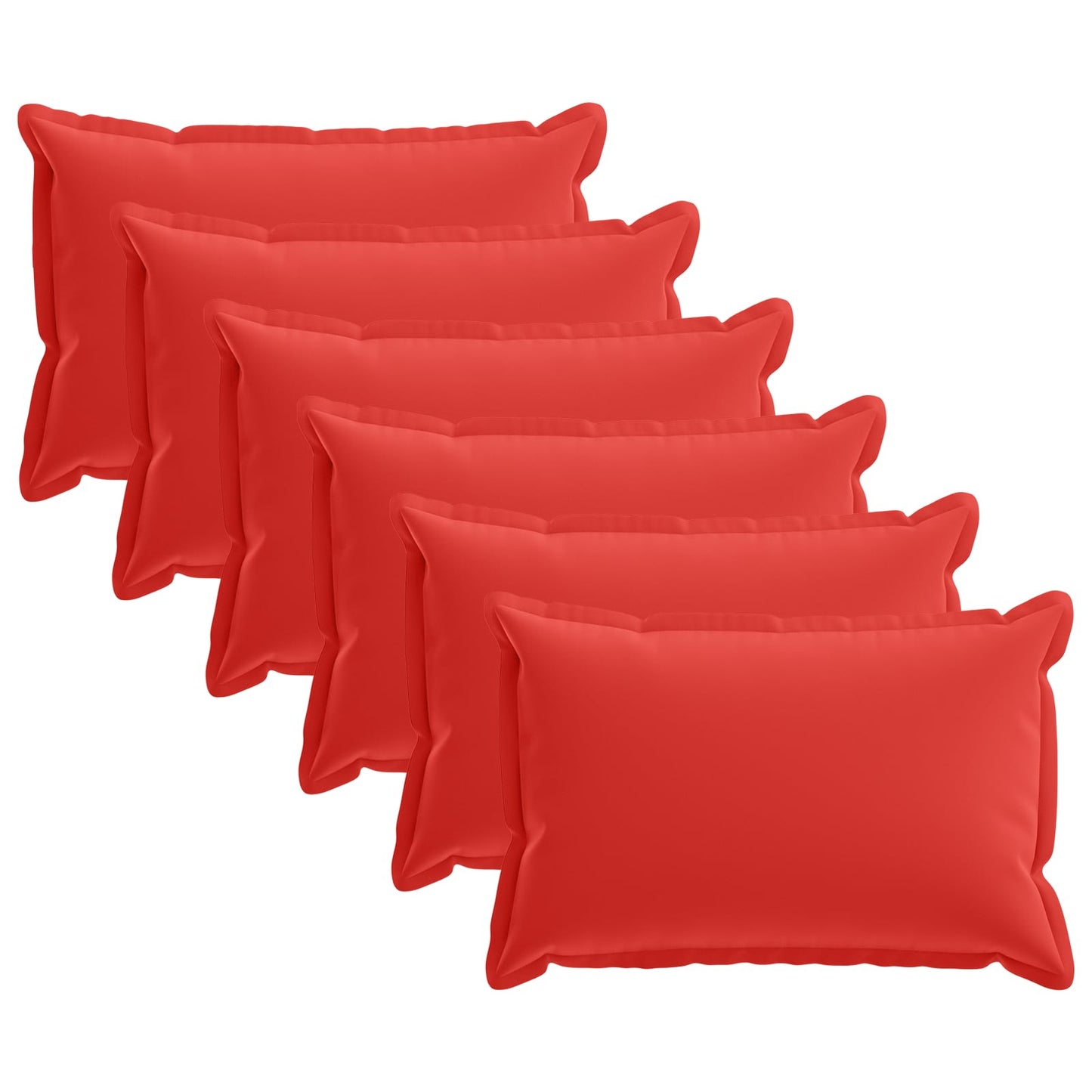 Kussensloop 6 st HOUTEN Rood 40 x 60 cm Polyester