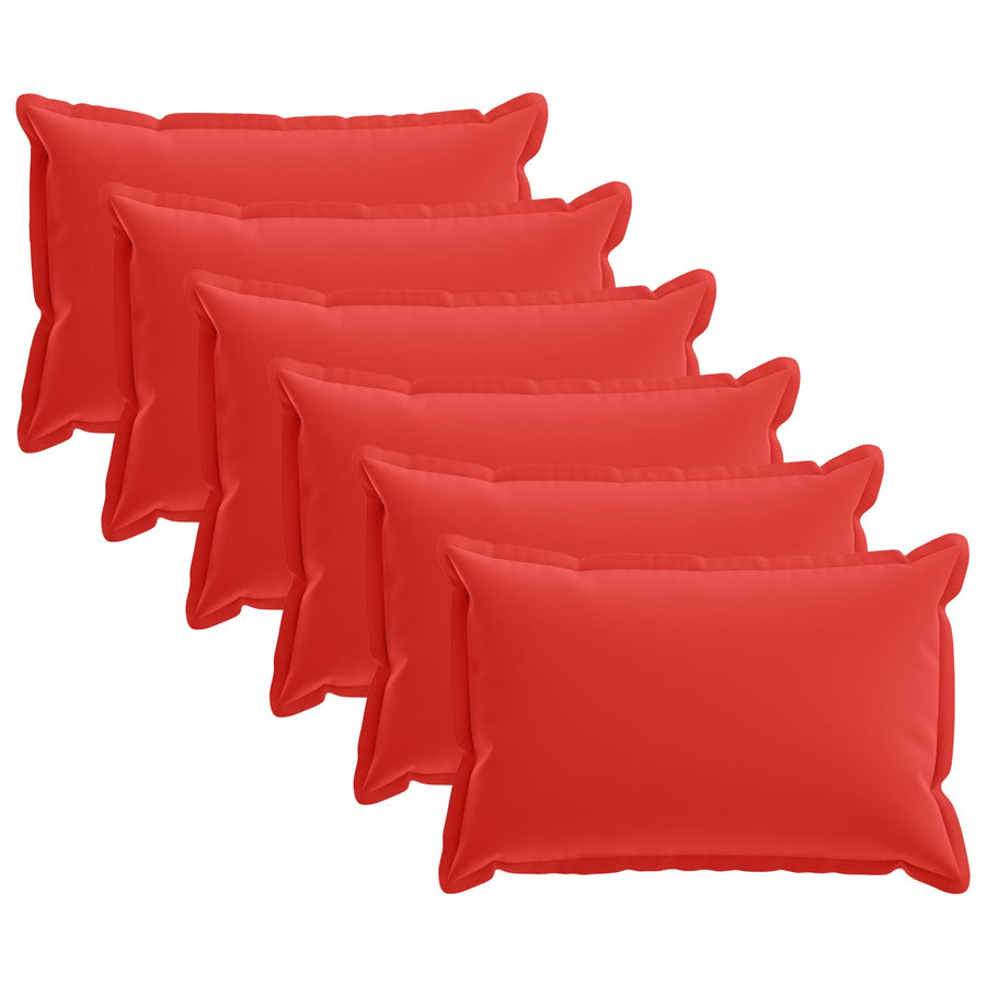 Kussensloop 6 st HOUTEN Rood 40 x 60 cm Polyester