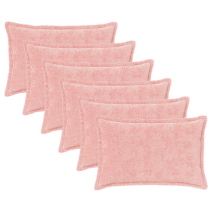 Kussensloop 6 st HOUTEN Roze 40 x 60 cm Nep Konijnenbont