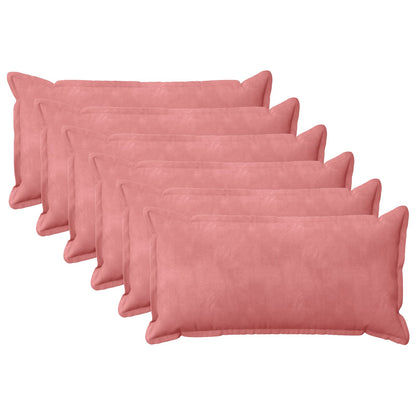 Kussensloop 6 pcs HOUTEN Roze 40 x 70 cm Fluweel