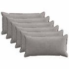 Kussensloop 6 st lichtgrijs 40 x 70 cm corduroy