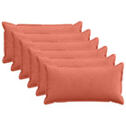 Kussensloop set van 6 rood-oranje 40x70 cm corduroy