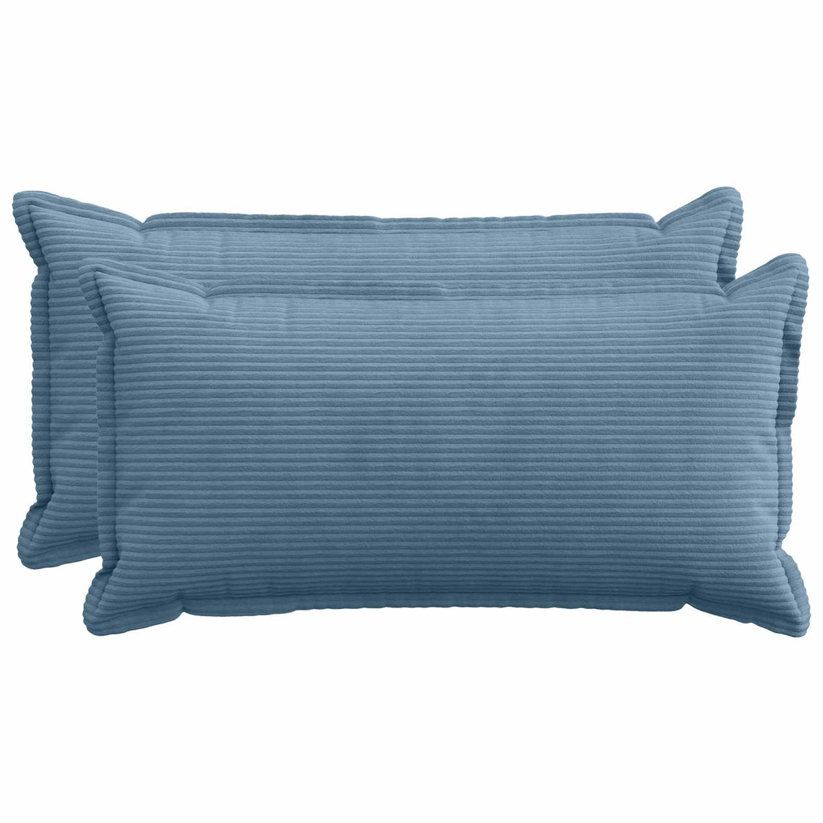 Kussensloop 2 st HOUTEN Blauw 40 x 70 cm corduroy