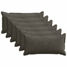 Kussensloop 6 st antraciet 40 x 70 cm corduroy