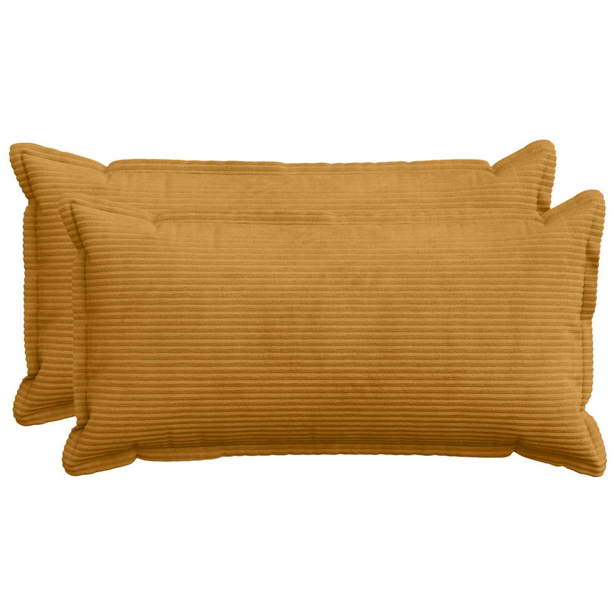 Kussensloop 2 st HOUTEN Geel 40 x 70 cm corduroy