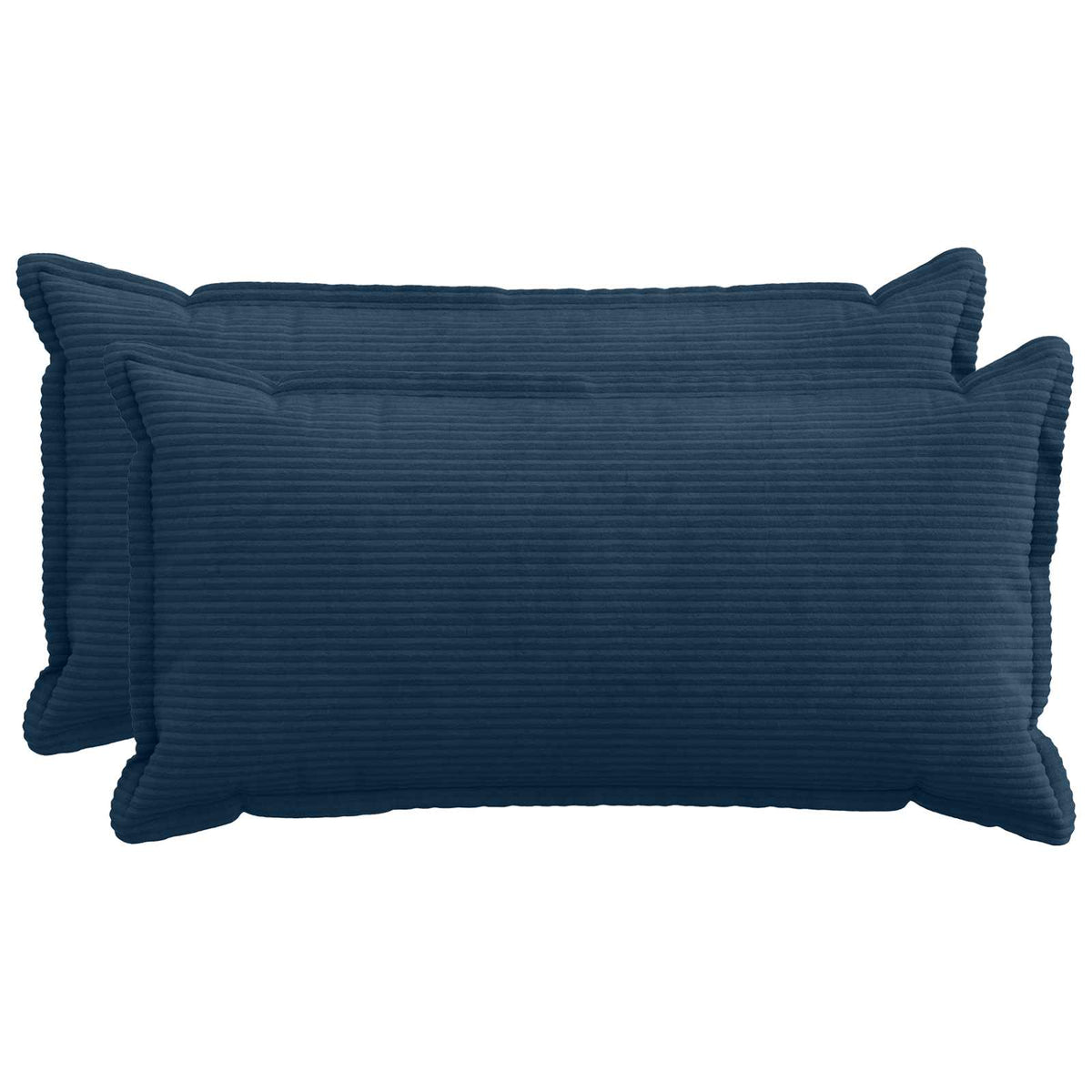 Kussensloop 2 st HOUTEN Marineblauw 40 x 70 cm corduroy