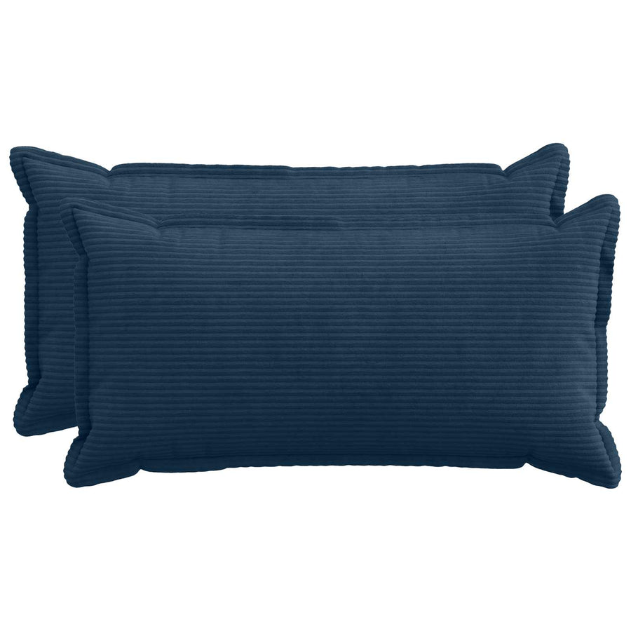 Kussensloop 2 st HOUTEN Marineblauw 40 x 70 cm corduroy