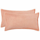 Kussensloop roze bouclé 40 x 70 cm (2 stuks)