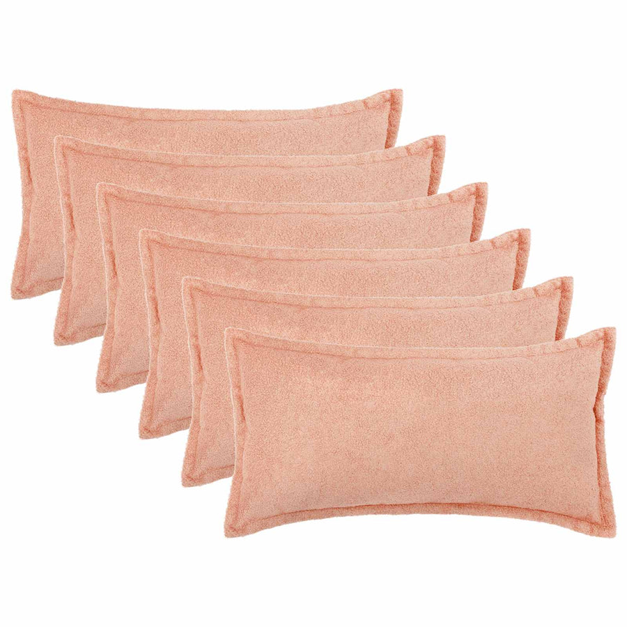 Kussensloop 6 pcs HOUTEN Roze 40 x 70 cm Bouclé