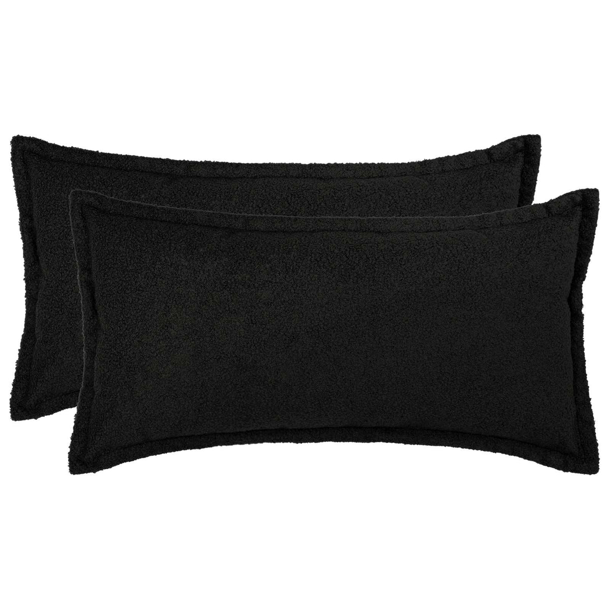 Kussensloop 2 pcs HOUTEN Zwart 40 x 70 cm Bouclé