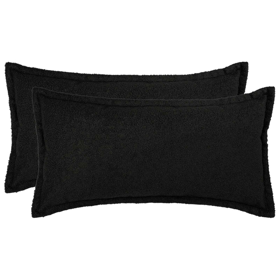 Kussensloop 2 pcs HOUTEN Zwart 40 x 70 cm Bouclé