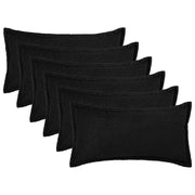 Kussenslopen zwart 40x70 cm bouclé 6 stuks