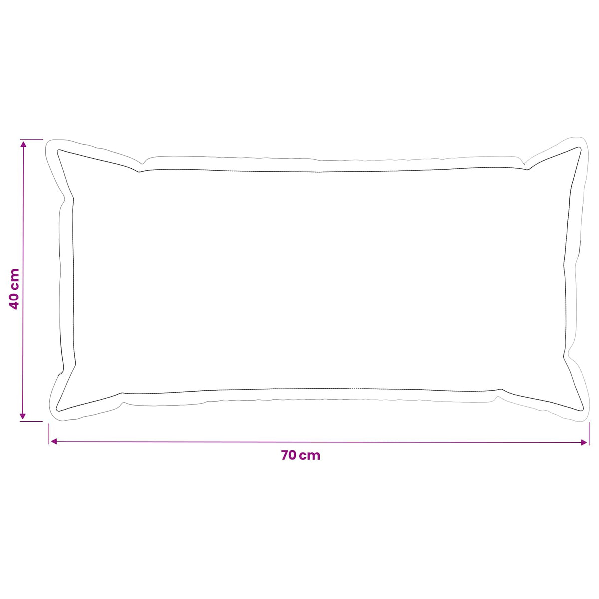 Kussensloop 2 st HOUTEN Lichtgrijs 40 x 70 cm Chenille Stof