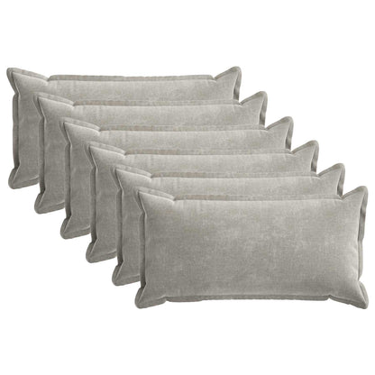 Kussensloop 6 st HOUTEN Lichtgrijs 40 x 70 cm Chenille Stof