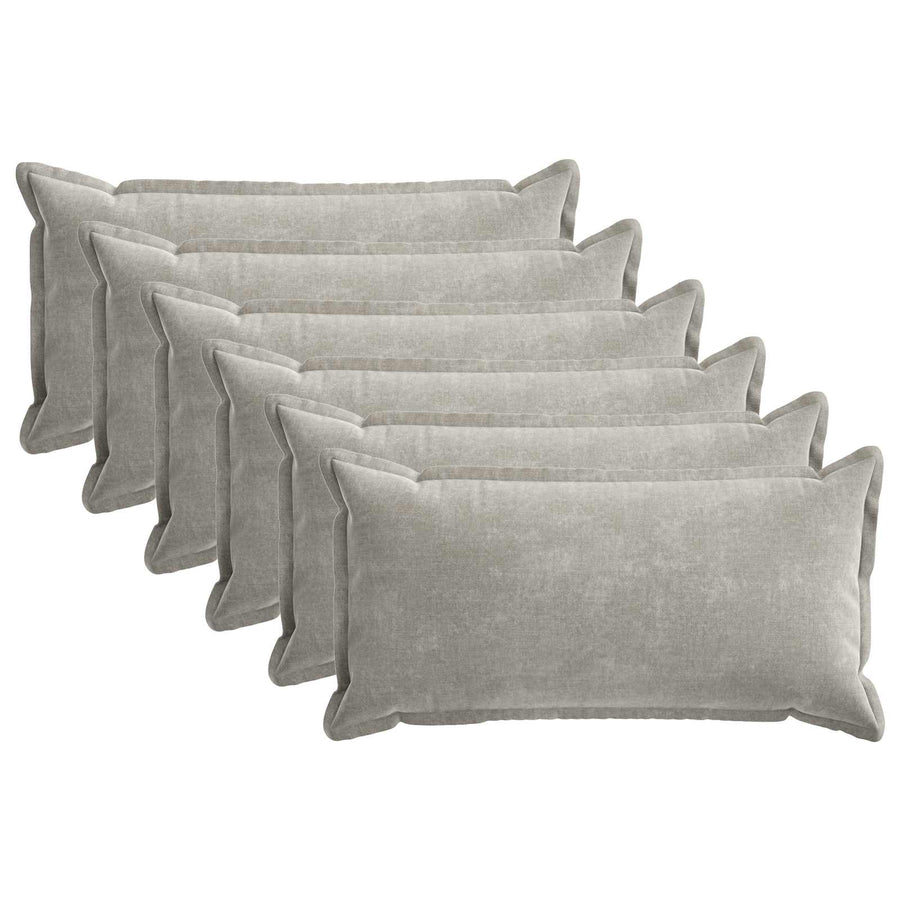 Kussensloop 6 st HOUTEN Lichtgrijs 40 x 70 cm Chenille Stof