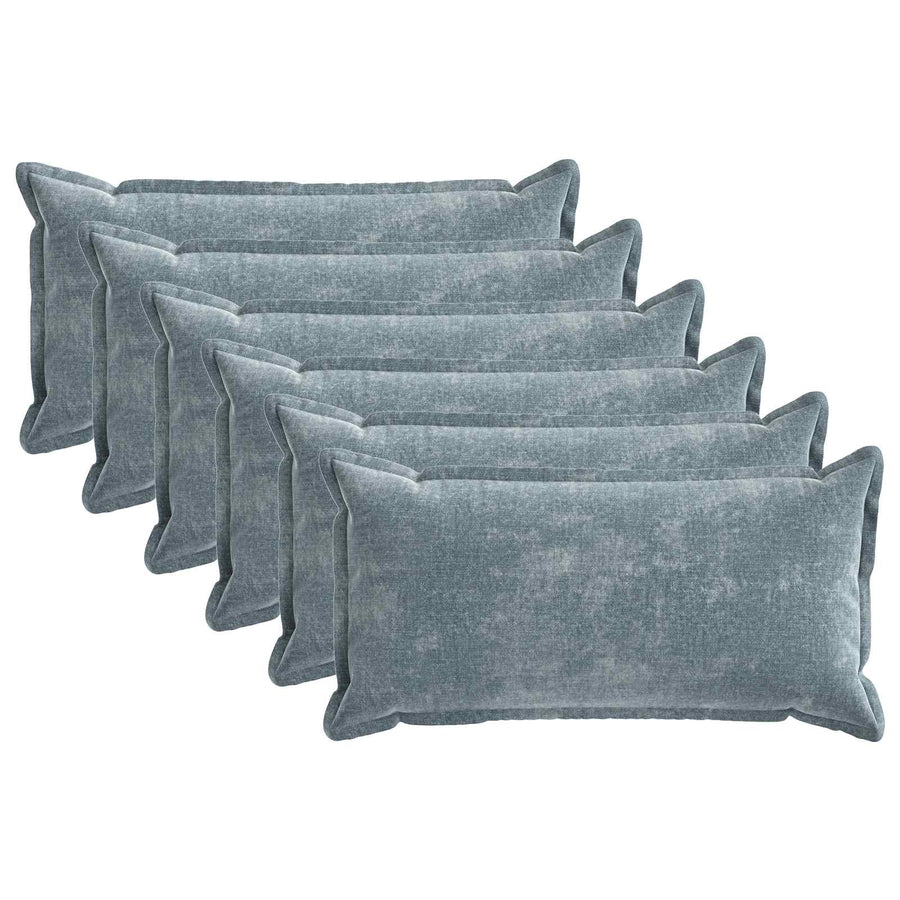 Kussensloop 6 st HOUTEN Lichtblauw 40 x 70 cm Chenille Stof