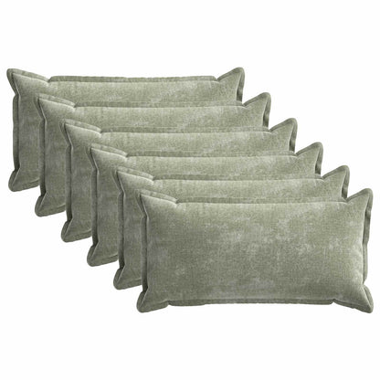 Kussensloop 6 st HOUTEN Groen 40 x 70 cm Chenille Stof