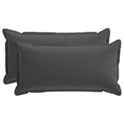 Kussensloop set 2 stuks 40x70 cm antraciet polyester