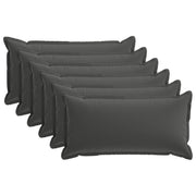 Kussensloop antraciet 40x70 cm polyester 6 stuks
