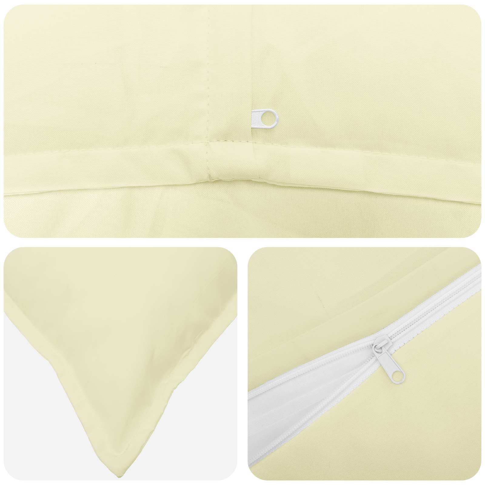 Kussensloop 6 st HOUTEN Crèmekleurig 40 x 70 cm Polyester