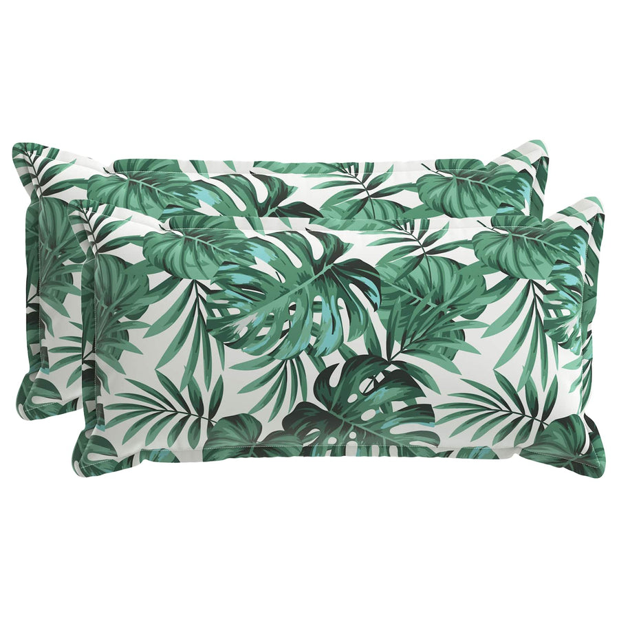 Kussensloop 2 st HOUTEN Bladpatroon 40 x 70 cm Polyester