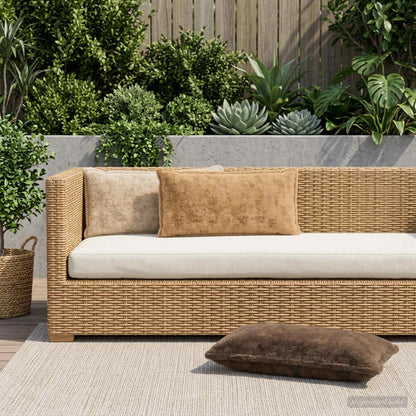 Kussensloop 6 st HOUTEN Taupe 40 x 80 cm Nep Konijnenbont