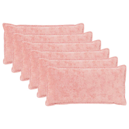 Kussensloop 6 st HOUTEN Roze 40 x 70 cm Nep Konijnenbont