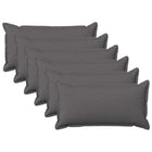 Kussensloop set 6 stuks lichtgrijs 40x80 cm