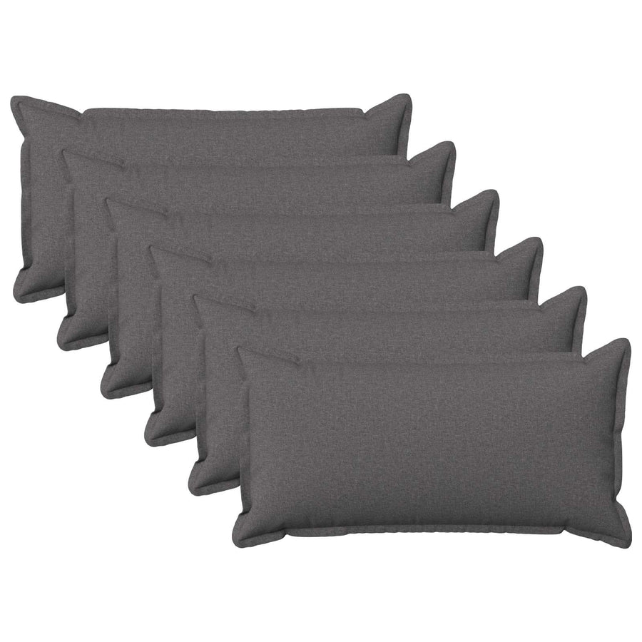 Kussensloop 6 pcs HOUTEN Lichtgrijs 40 x 80 cm Faux Linnen