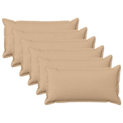 Kussenhoes set 6 stuks crèmekleurig 40 x 80 cm