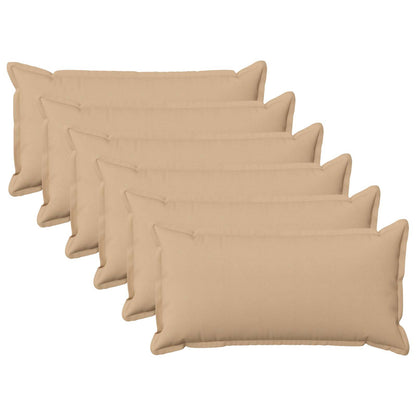 Kussensloop 6 pcs HOUTEN Crèmekleurig 40 x 80 cm Faux Linnen