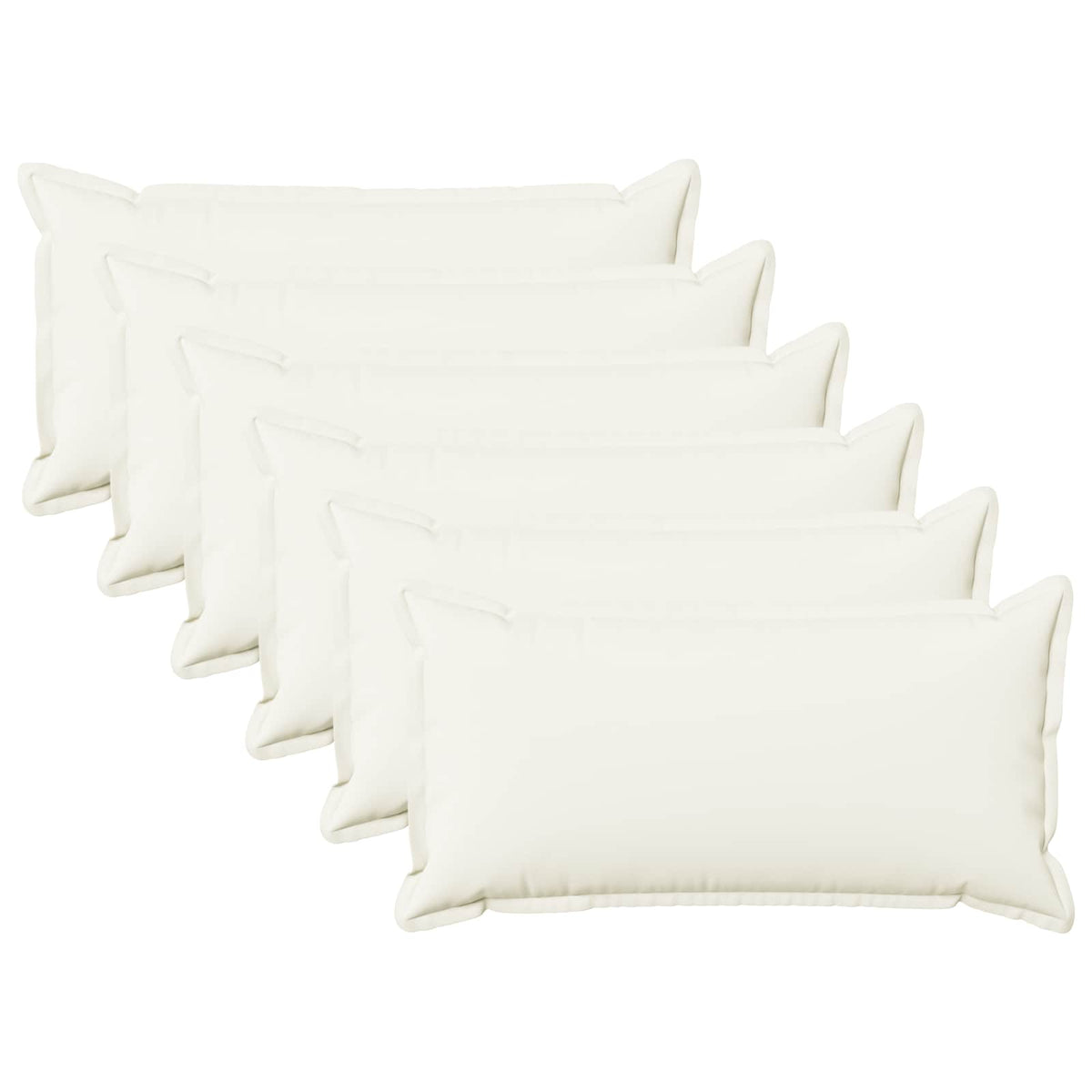 Kussensloop 6 pcs HOUTEN Wit 40 x 80 cm Faux Linnen